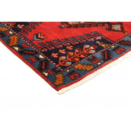 Tappeto Hamadan Persia grigio rosso 111x165