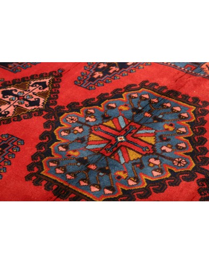 Tappeto Hamadan Persia grigio rosso 111x165