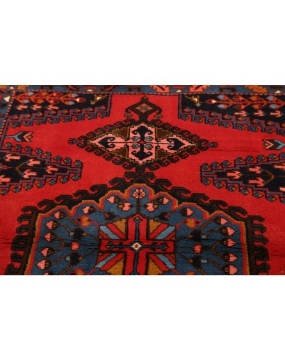 Tappeto Hamadan Persia grigio rosso 111x165