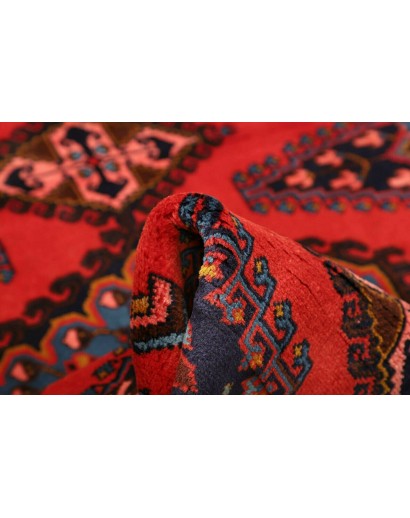Tappeto Hamadan Persia grigio rosso 111x165