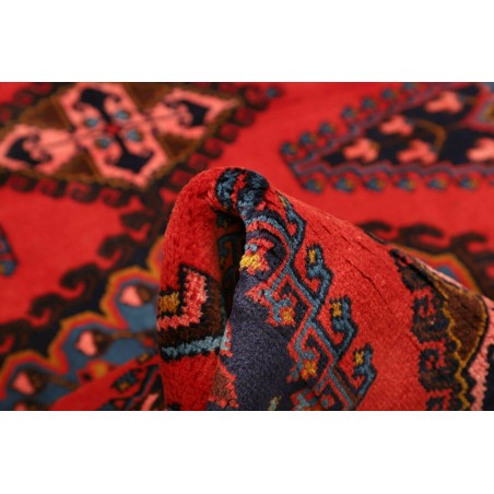 Tappeto Hamadan Persia grigio rosso 111x165