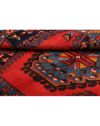 Tappeto Hamadan Persia grigio rosso 111x165