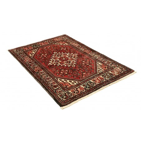 Tappeto Hamadan Persia verde giallo 106x154