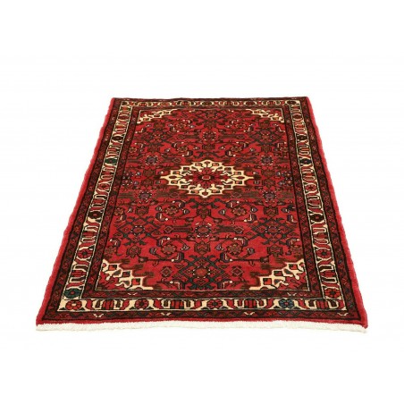 Tappeto Hamadan Persia marrone giallo 106x152