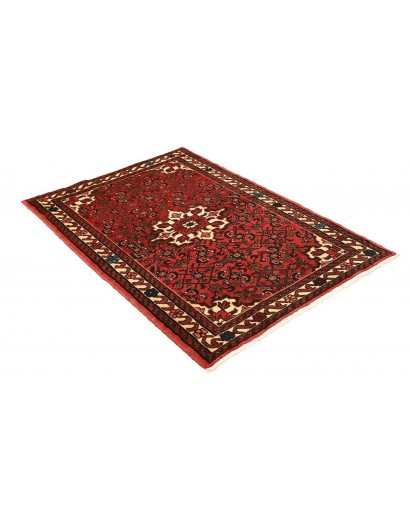 Tappeto Hamadan Persia grigio marrone 104x148