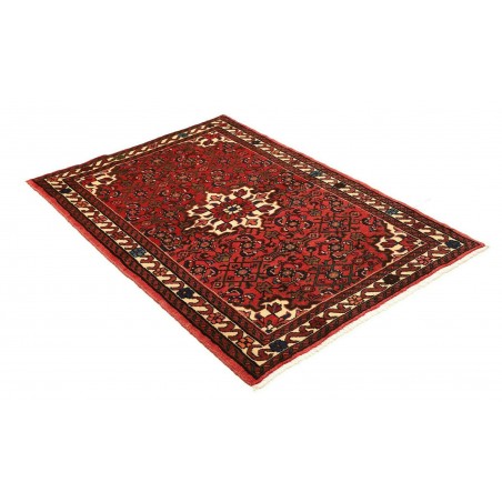 Tappeto Hamadan Persia grigio marrone 104x148