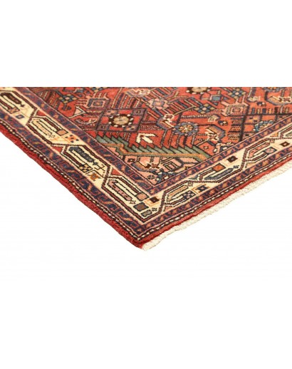 Tappeto Hamadan Persia verde rosso 100x157