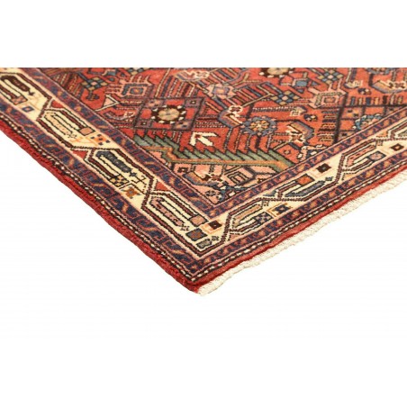 Tappeto Hamadan Persia verde rosso 100x157