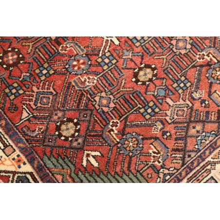 Tappeto Hamadan Persia verde rosso 100x157