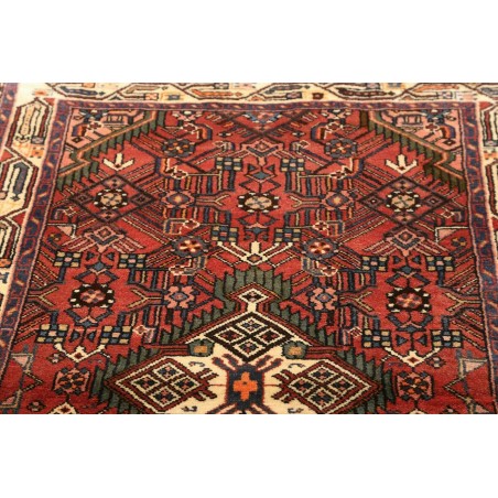 Tappeto Hamadan Persia verde rosso 100x157
