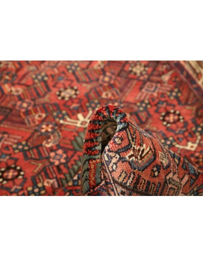 Tappeto Hamadan Persia verde rosso 100x157