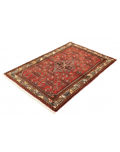 Tappeto Hamadan Persia marrone rosso 102x140