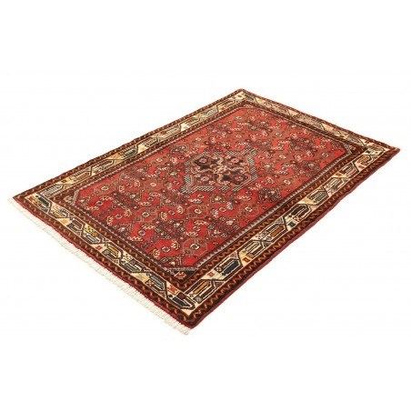 Tappeto Hamadan Persia marrone rosso 102x140