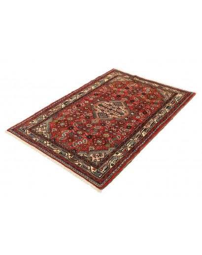 Tappeto Hamadan Persia marrone giallo 102x150