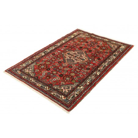 Tappeto Hamadan Persia marrone giallo 102x150