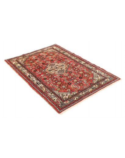 Tappeto Hamadan Persia marrone giallo 102x150