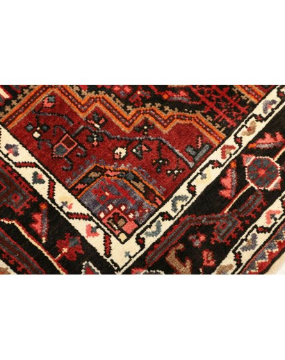 Tappeto Hamadan Persia grigio marrone 107x165