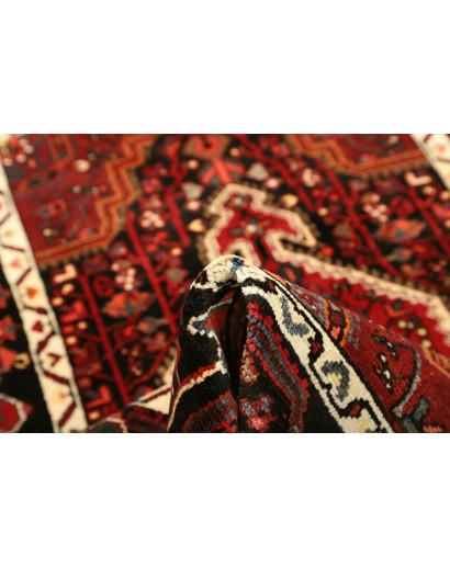 Tappeto Hamadan Persia grigio marrone 107x165