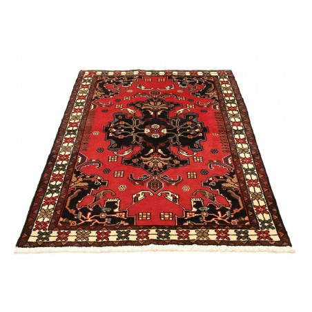 Tappeto Hamadan Persia grigio giallo 107x154