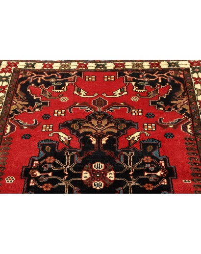 Tappeto Hamadan Persia grigio giallo 107x154