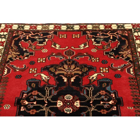 Tappeto Hamadan Persia grigio giallo 107x154