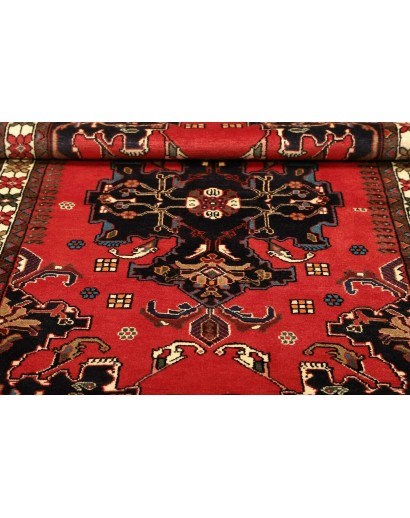 Tappeto Hamadan Persia grigio giallo 107x154