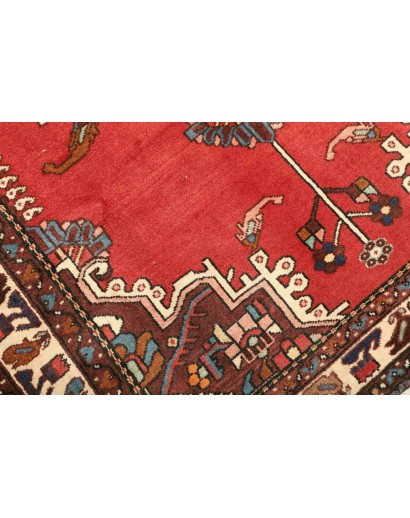 Tappeto Hamadan Persia marrone giallo 108x153