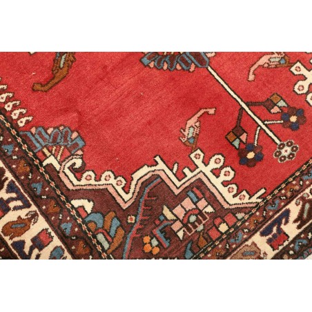 Tappeto Hamadan Persia marrone giallo 108x153