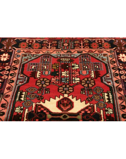 Tappeto Hamadan Persia marrone giallo 110x160