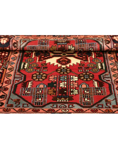 Tappeto Hamadan Persia marrone giallo 110x160