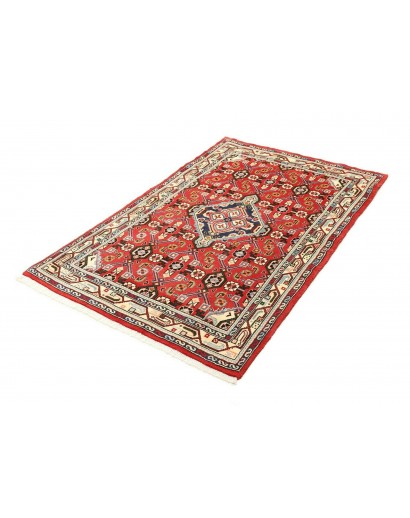 Tappeto Hamadan Persia rosso grigio 102x154