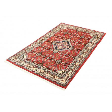 Tappeto Hamadan Persia rosso grigio 102x154