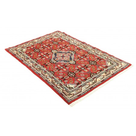 Tappeto Hamadan Persia rosso grigio 102x154