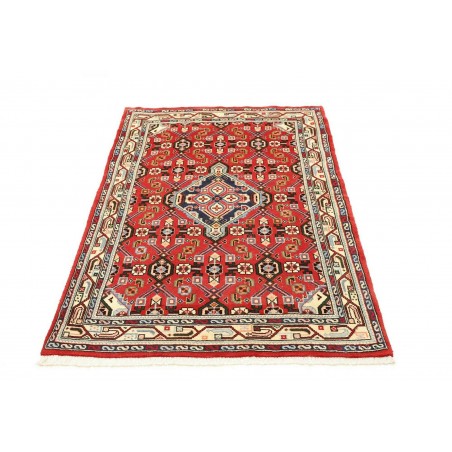 Tappeto Hamadan Persia rosso grigio 102x154