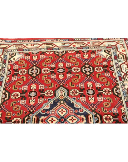 Tappeto Hamadan Persia rosso grigio 102x154