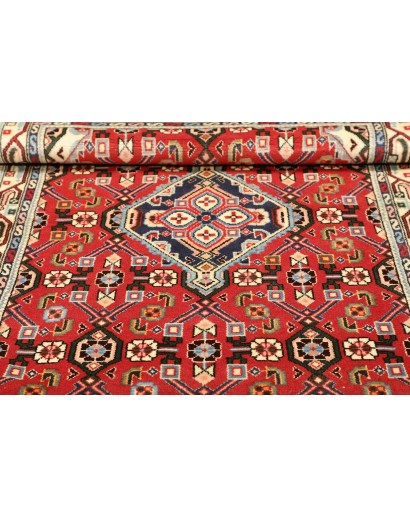 Tappeto Hamadan Persia rosso grigio 102x154