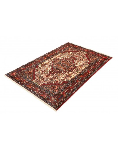 Tappeto Hamadan Persia marrone giallo 105x159