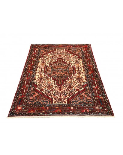 Tappeto Hamadan Persia marrone giallo 105x159