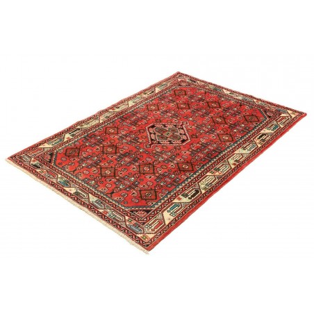 Tappeto Hamadan Persia marrone giallo 106x150