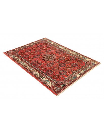 Tappeto Hamadan Persia marrone giallo 106x150