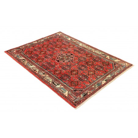 Tappeto Hamadan Persia marrone giallo 106x150