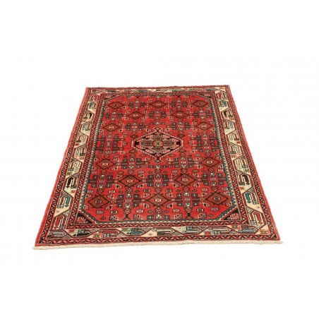 Tappeto Hamadan Persia marrone giallo 106x150