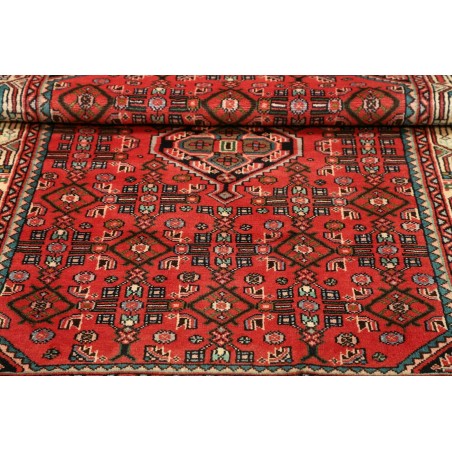 Tappeto Hamadan Persia marrone giallo 106x150