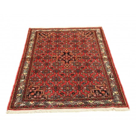 Tappeto Hamadan Persia marrone giallo 103x136