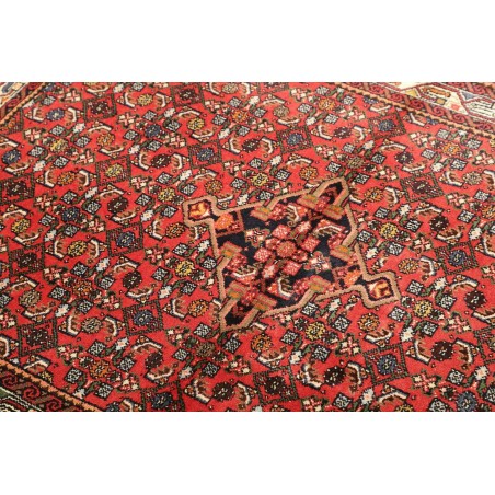 Tappeto Hamadan Persia marrone giallo 103x136