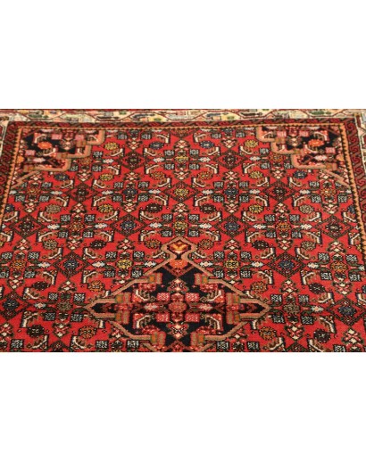 Tappeto Hamadan Persia marrone giallo 103x136