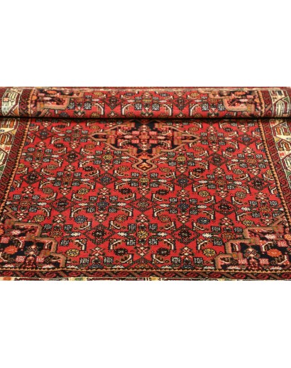 Tappeto Hamadan Persia marrone giallo 103x136