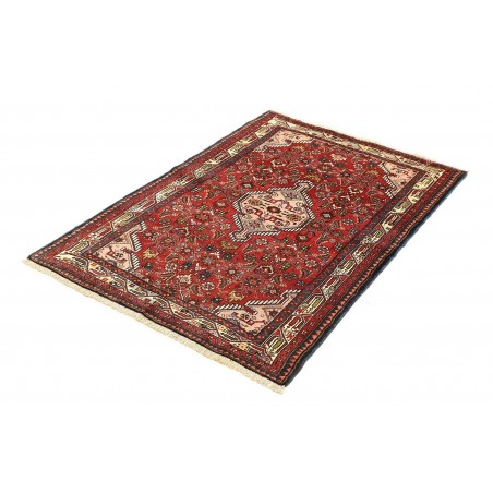 Tappeto Hamadan Persia grigio marrone 101x144