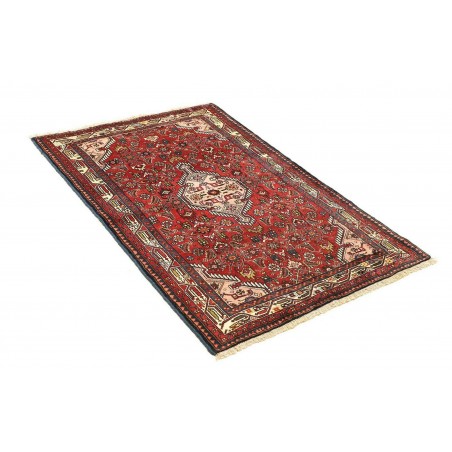 Tappeto Hamadan Persia grigio marrone 101x144