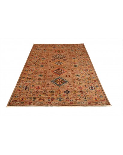 Tappeto Kazak Fine Pakistan arancione marrone 149x211